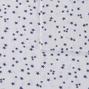 JLA Home Intelligent Design - 100% Cotton Flannel Sheet Set – Ultra-Soft 135gsm Pigment Print for Warmth, Breathable Comfort & Lasting Color Blue Stars ID20-1536
