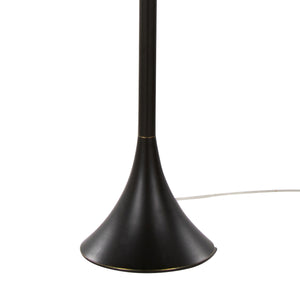 English Elm Lenuxe 65" Contemporary Metal Floor Lamp - Oil Rubbed Bronze Hourglass Body with Linen Shade, 3-Way B202P223995