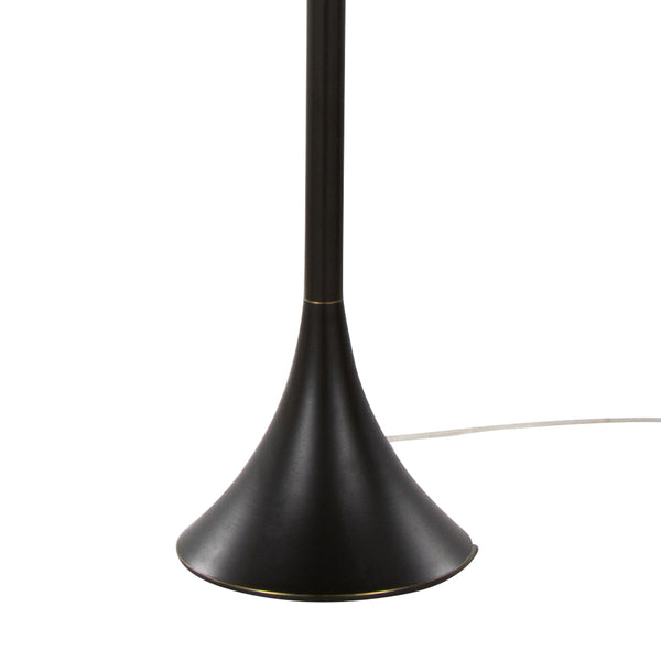 English Elm Lenuxe 65" Contemporary Metal Floor Lamp - Oil Rubbed Bronze Hourglass Body with Linen Shade, 3-Way B202P223995