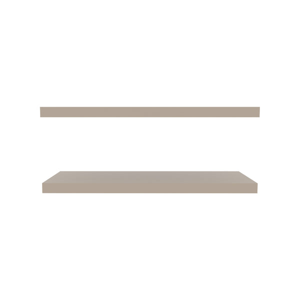 English Elm Floating Shelf Dallas Taupe Set of 2 – Modern Engineered Wood Wall Shelves 32"x10.6" Space-Saving Décor B092P238743