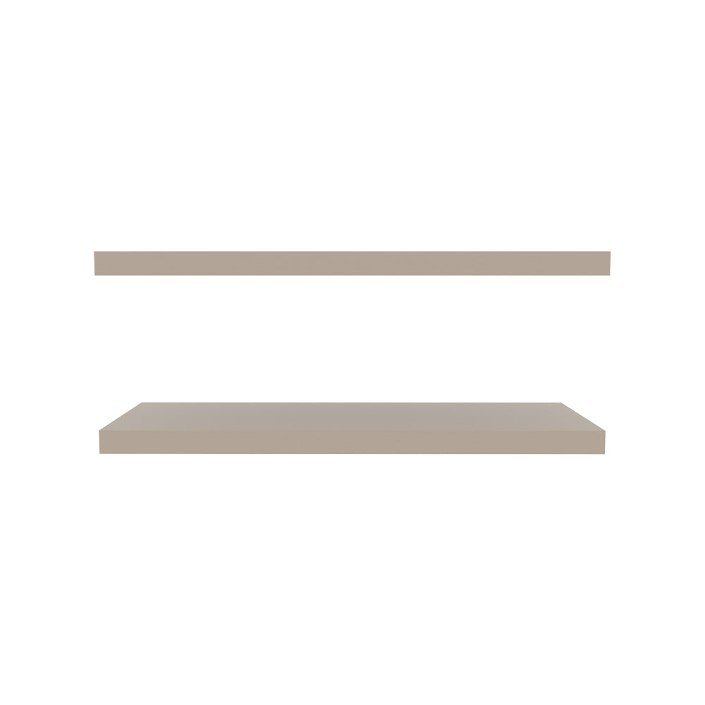 English Elm Floating Shelf Dallas Taupe - Set of 2 Engineered Wood Wall Shelves 31.9" Space-Saving Modern Decor B092P238743