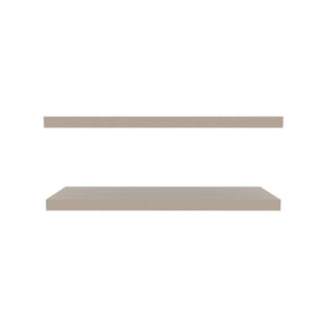 English Elm Floating Shelf Dallas Taupe - Set of 2 Engineered Wood Wall Shelves 31.9" Space-Saving Modern Decor B092P238743