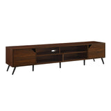 Noah Mid-century Modern 80" TV Stand in Dark Walnut - Sleek Design with Spacious Storage & Style