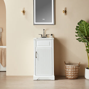 English Elm Fully Assembled 18'' Freestanding Bathroom Vanity With Eco-Friendly Top & Dual Handle Options W1826P347105