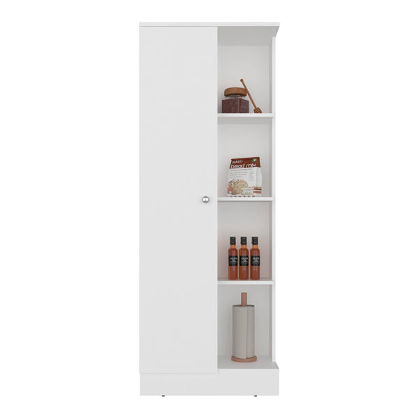 English Elm Juls Tall Slim Pantry Cabinet with Open Shelves for Kitchen or Laundry Room B200P474238