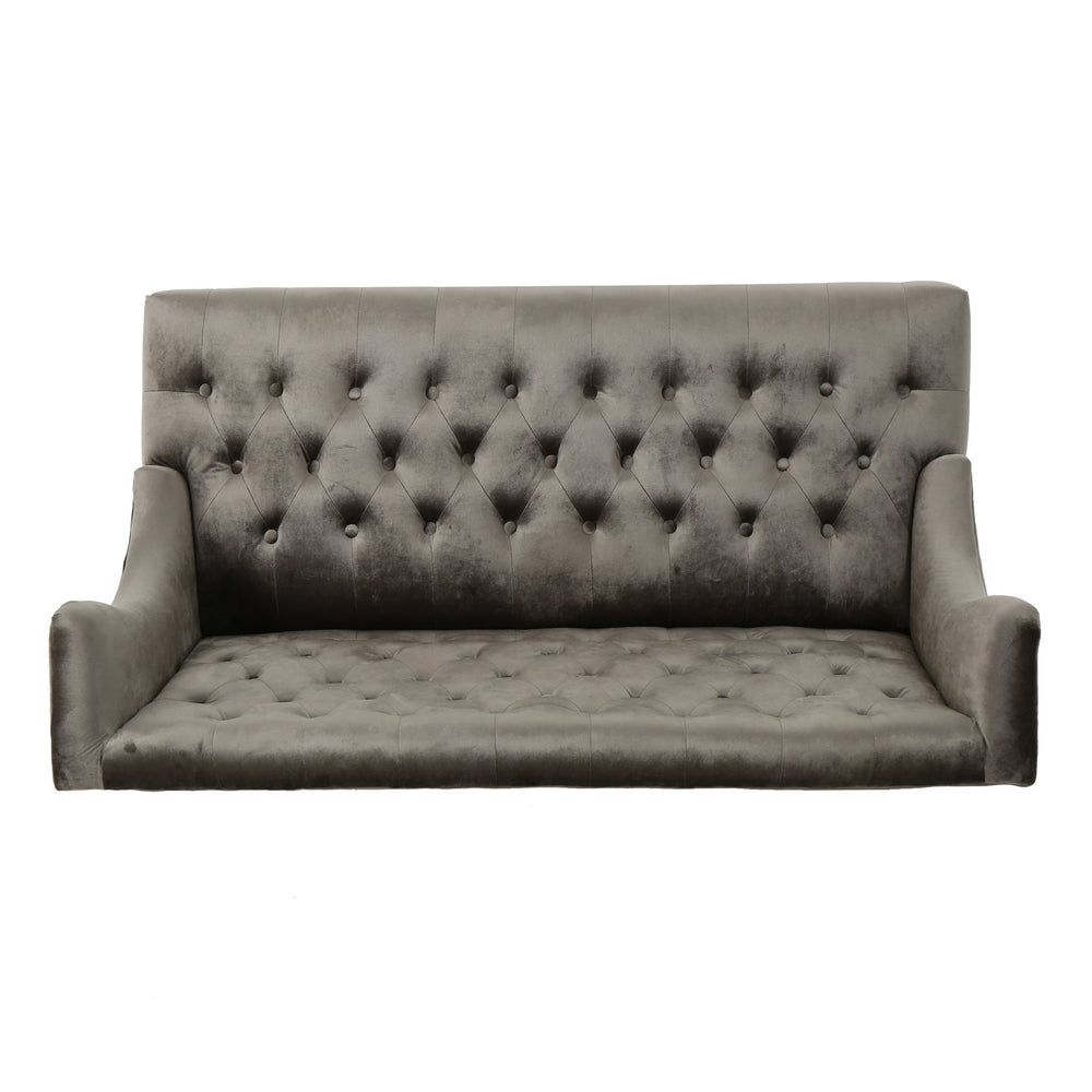 English Elm Christopher Knight Home® - LOVESEAT wingback velvet button-tufted diamond stitch loveseat with plush comfort and durable sheen Grey 61186.00NVLTGRY