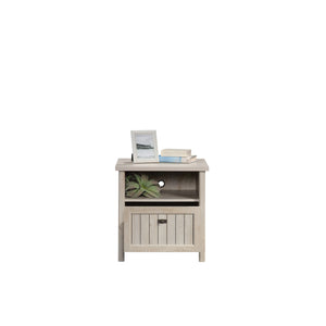English Elm Night Stand - Stylish Gray Finish, Compact Design With Drawer & Shelf For Organized Bedroom Storage B356P402791