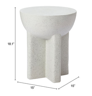 Molli Side Table White 110192 Zuo Modern