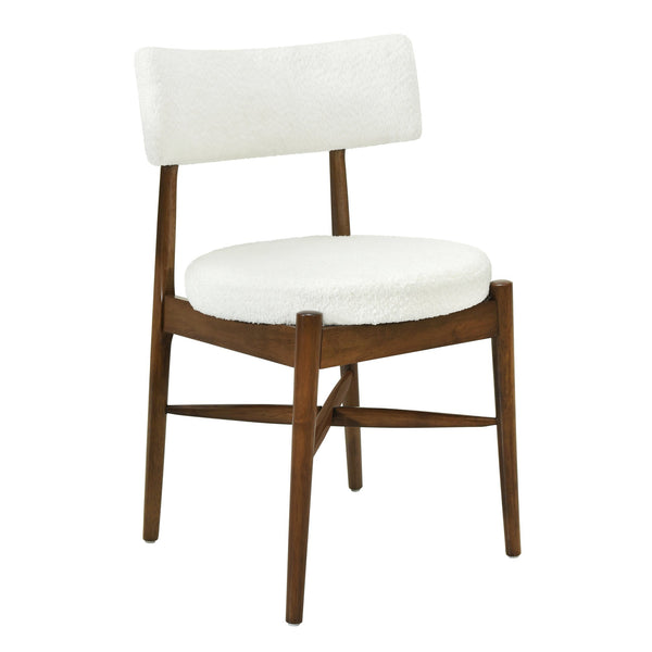 English Elm Christopher Knight Home® - Mid Century Modern Dining Chairs - Walnut & Beige Comfort With Sculpted Back For Versatile Use N771P205425T