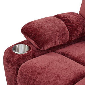 English Elm Liyasi Power Swivel Rocker Recliner Chair with Dual OKIN Motors, 240° Swivel, USB, Lumbar Support Red W820S00059
