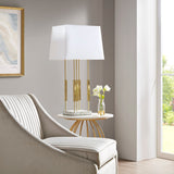 Martha Stewart Doyer  Modern/Contemporary Metal Table Lamp MT153-0068 Gold/White