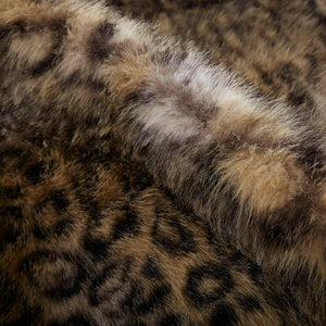 English Elm 1-piece Oversized Faux Fur Throw Bobcat Print Plush Velvet Backed Cozy Sofa Blanket Leopard B035P408335
