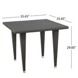 Christopher Knight Home® - Noble House - Dominica Grey Pe Square  Kd Table