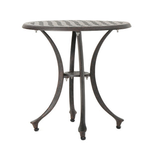 English Elm Christopher Knight Home® - Outdoor 19" Cast Aluminum Side Table - Stylish, Durable, Weather-Resistant Accent For Your Patio N773P348299B