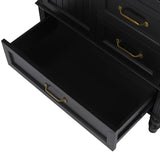 Christopher Knight Home® - Noble House - - 30" Bathroom Vanity With Sink, Bathroom Cabinet With A Door, Three Drawers, Solid Wood Legs & Mdf Board, Adiustable Foot Pads, Black (Other Color: N725P195409K)