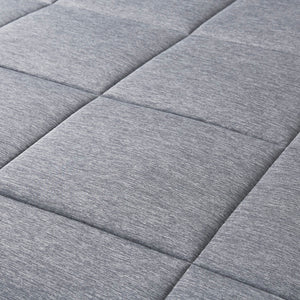 JLA Home Urban Habitat - Oversized breathable down alternative comforter with heathered jersey knit, hypoallergenic loft, OEKO-TEX certified for deep mattresses and easy care amenities Grey UH10-2501