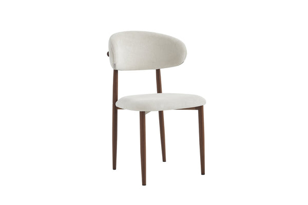 English Elm Dining Chairs Set of Two with Linen Cushions and Iron Legs for Farmhouse Kitchens Beige,Walnut W3590P457160