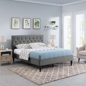 Christopher Knight Home® - Noble House - Atterbury Fully-Upholstered Queen-Size Platform Bed Frame