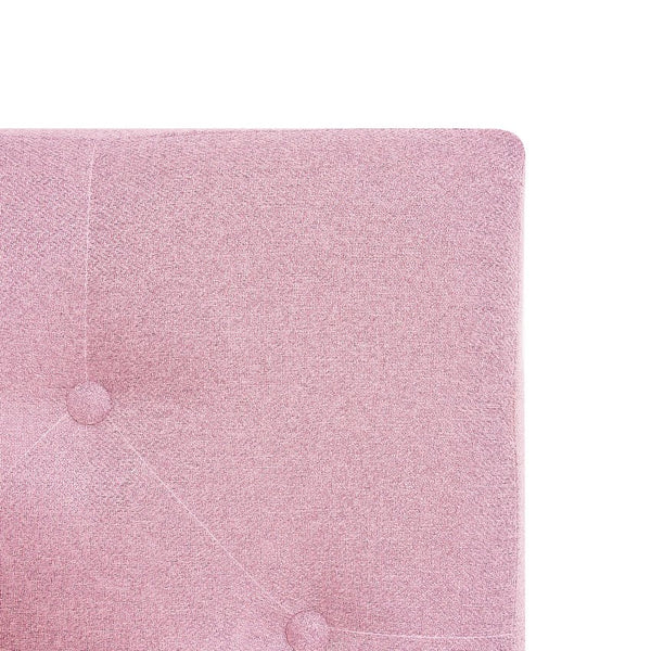 English Elm Full Full Size Upholstered Platform Bed Frame Pink Linen Headboard, Button Tufted, No Box Spring Needed, 500LB Weight Limit, Easy Assembly W311P198070