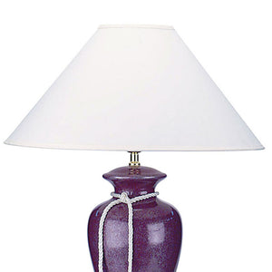 English Elm 35" Ceramic Table Lamp Burgundy Glazed Curvy Design with Rope Tassel & White Linen Shade, UL Listed B072116129