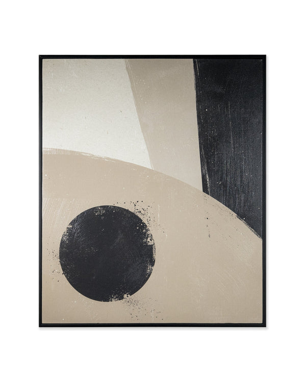 Sunpan Multiple Lives Wall Art Set of 5 - Luxe Canvas Prints with Gold Detail & Textured Dimensions