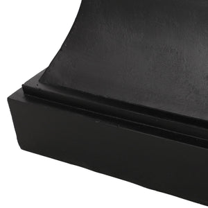 English Elm Christopher Knight Home® - ATHENA modern pedestal side table in lightweight concrete, minimalist outdoor/indoor accent, 17.25"w x 21.5"h Black 67584.00BLK