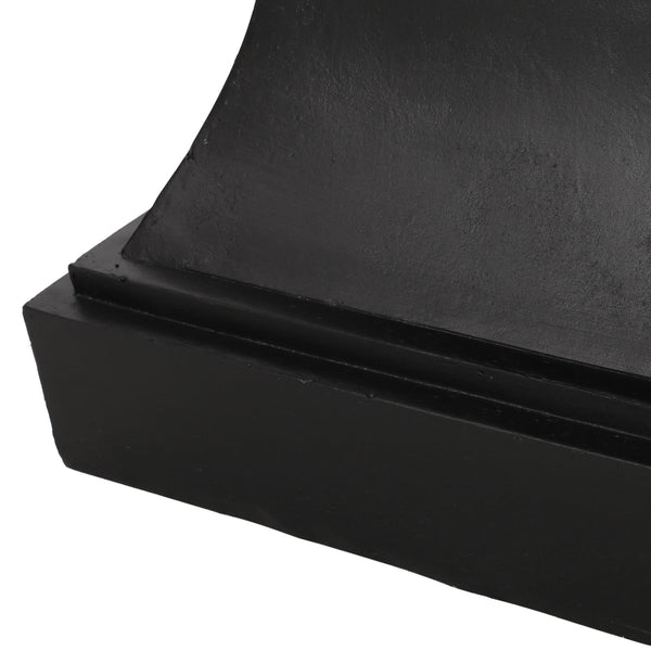English Elm Christopher Knight Home® - ATHENA modern pedestal side table in lightweight concrete, minimalist outdoor/indoor accent, 17.25"w x 21.5"h Black 67584.00BLK