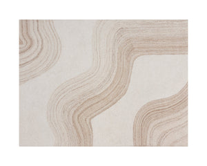 Sunpan Sanibel Hand-tufted Rug - Elegant Ivory And Beige Design With Nature-inspired Flowing Curves Taupe Wool 111984
