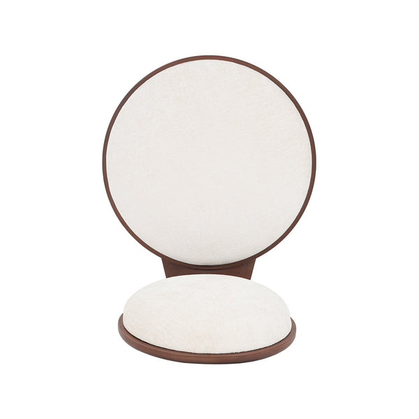 English Elm Christopher Knight Home® - Polyester Modern Fabric Dining Chair Set of 2 with Solid Wood Frame, Armless 3-Leg Design for Comfort Beige,Walnut N771P243027T