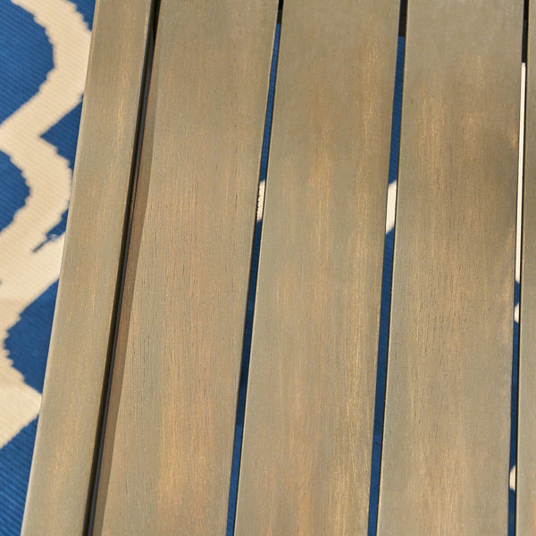 English Elm Christopher Knight Home® - Outdoor Dining Chair with Teak Finish — Stacking Resort-Style Patio Seating, Handcrafted Durable Wood Craftsmanship Grey N769P234974G