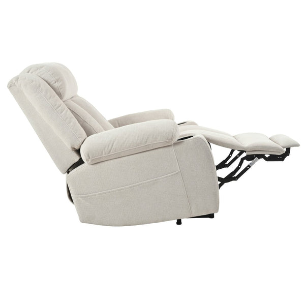English Elm Power Lift Recliner Chair - Comfortable Fabric Seating With Remote, Cup Holders & Extended Footrest W1028S00042-GIGA