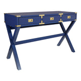 OSP Home Furnishings Wellington 46" Desk with Power Blue