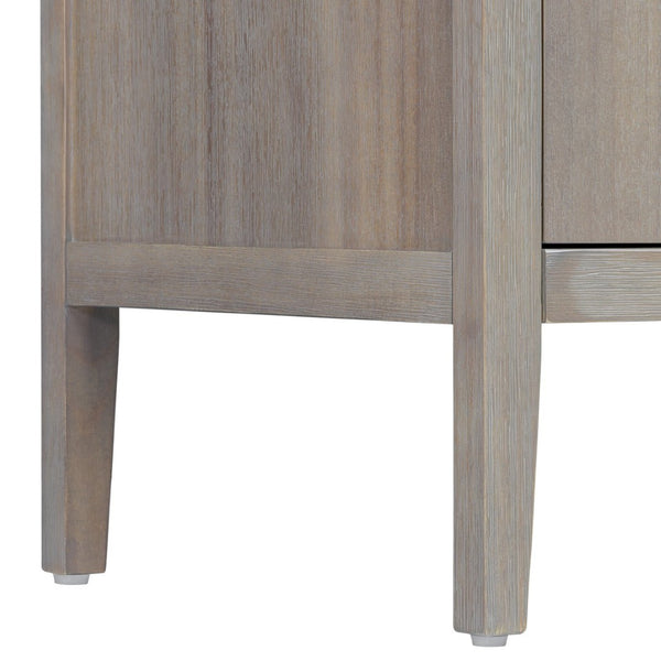 English Elm U_style Farmhouse Pine Veneer Buffet Cabinet with Double Doors for Kitchen or Entryway Gray N711P410389E
