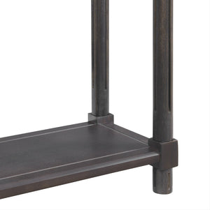English Elm Narrow End Tables Set of 2 with Open Lower Shelf Slim Wood Living Room Accent Espresso B2751P436464