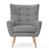 Christopher Knight Home® - Noble House - Tamsin Grey Fabric Mid Century Club Chair