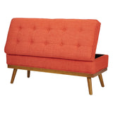 OSP Home Furnishings Katheryn Storage Bench Tangerine Fabric