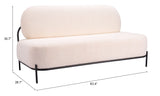 Arendal Sofa Vanilla 110024 Zuo Modern