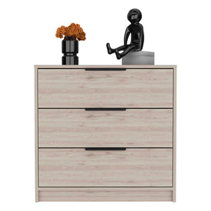 English Elm Dresser 3-Drawer Compact Storage Solution In Light Gray - Stylish, Versatile & Modern Design B097132976