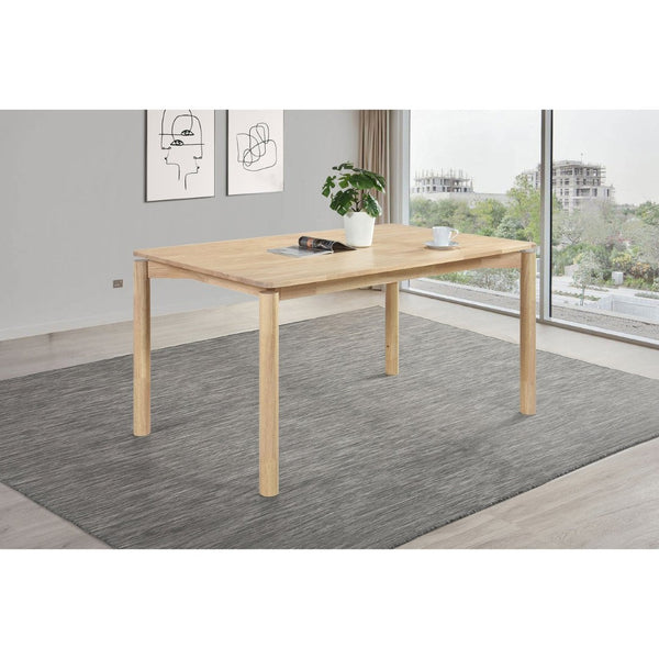 English Elm Perkins Sculptural Okume Veneer Dining Table with Tapered Legs for Family Gatherings White Washed B062P447981