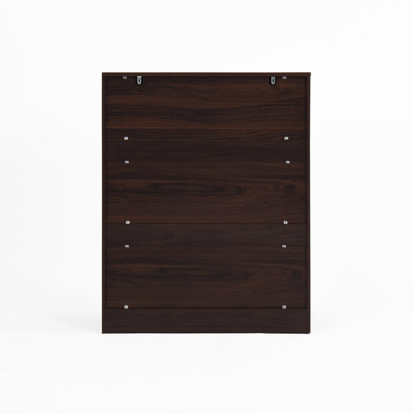 English Elm Shoe Cabinet 4-Tier Shoe Rack with Drawer and Adjustable Shelves — Slim Freestanding Storage for Entryway Walnut W409P195072