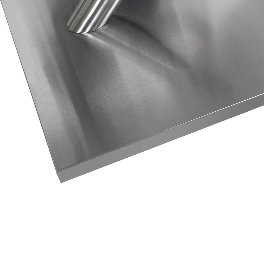 English Elm 47.25''-63'' Extendable White Gloss Dining Table for 4-6, High-Gloss MDF Top, Crossed Metal Base, 220lb Capacity W757P270706