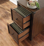 OSP Home Furnishings Baton Rouge File Cabinet Brushed Walnut