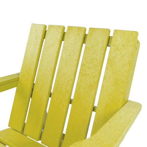 English Elm Shoreline Recycled Hdpe Folding Adirondack Chair Fully Assembled Modern Patio Seating Yellow B2745P409680