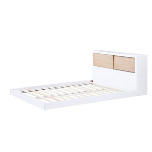 English Elm White Full Bed With Bookcase Headboard - Stylish Youth Furniture With Storage For Modern Bedrooms B011S01616-GIGA