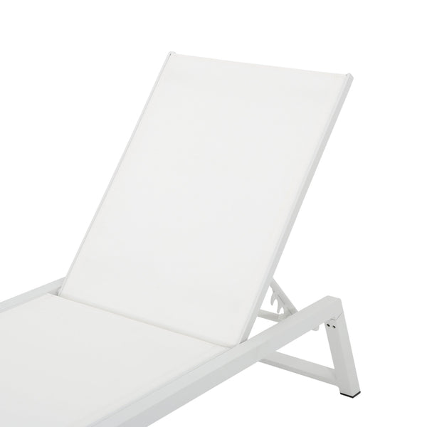 English Elm Christopher Knight Home® - Myers Chaise Lounge - Modern Outdoor Seating With Adjustable Backrest, Durable Aluminum Frame & Mesh 61407.00WWHIMP2