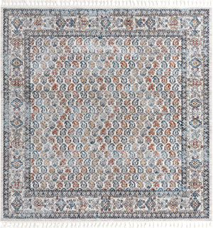 Unique Loom Aramis Solal Machine Made Tribal Rug Multi, Black/Brown/Light Blue/Olive/Rust Red 10' 0" x 10' 0"