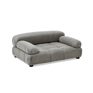 English Elm Marcel Tufted Velvet Pet Sofa Bed Bolstered Arms Stylish Small Medium Dogs Cats Gray B2719P448985