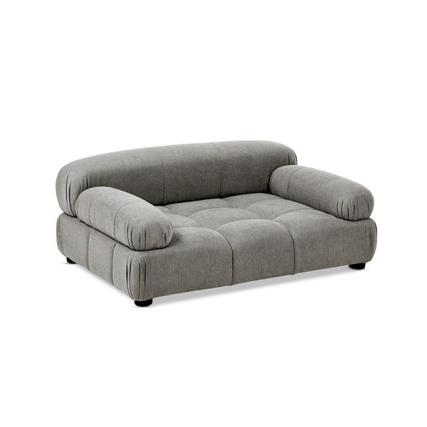 English Elm Marcel Tufted Velvet Pet Sofa Bed Bolstered Arms Stylish Small Medium Dogs Cats Gray B2719P448985