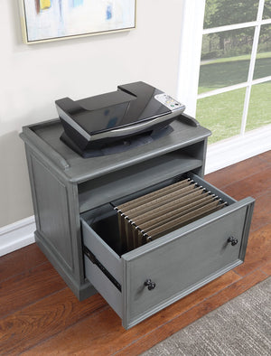 OSP Home Furnishings Country Meadows File Cabinet Plantation Grey