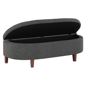 OSP Home Furnishings Jaycee Storage Bench Charcoal